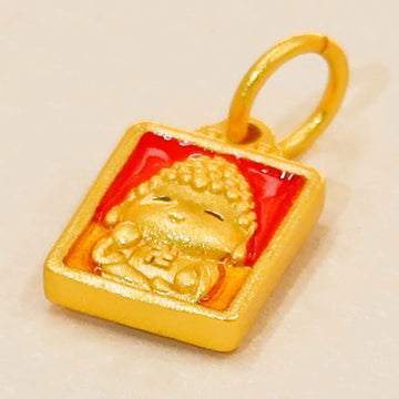 Gold-Plated Protection Charm – Good Fortune Amulet for Positive Energy