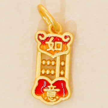 Ruyi Abacus Gold Charm – Embrace Luck and Prosperity