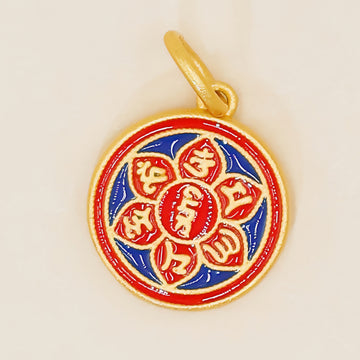 Lotus Harmony Disc Charm – Symbol of Wisdom, Balance & Positive Energy