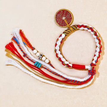 Mountain Spirit Talisman Coin Woven Bracelet – Protects Peace, Attracts Wealth, Wards Off Evil Spirits & Enhances Relationships