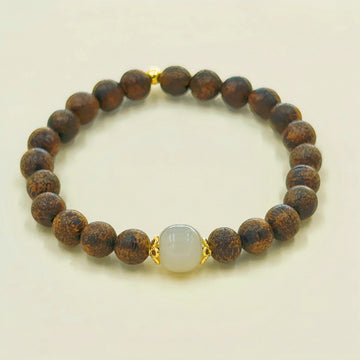 Agarwood and Hetian Jade Bracelet – Luxury & Spiritual Harmony