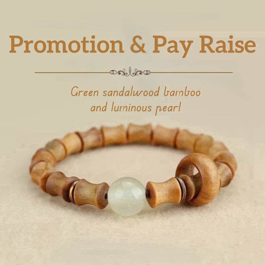 Green Sandalwood Bamboo Pattern Bracelet-Success and Personal growth