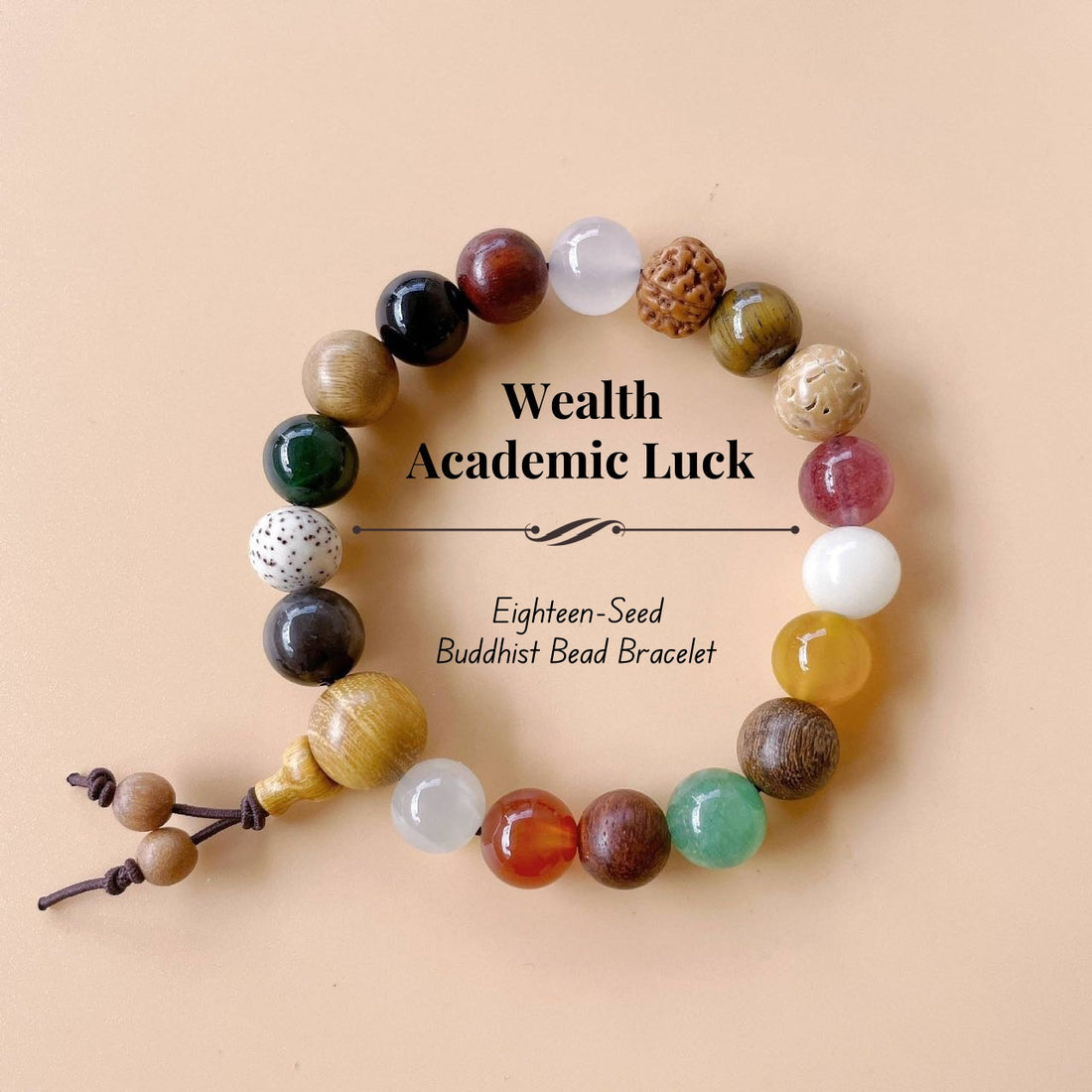 Eighteen-Seed Buddhist Bead Bracelet - Attracts Wealth& Luck