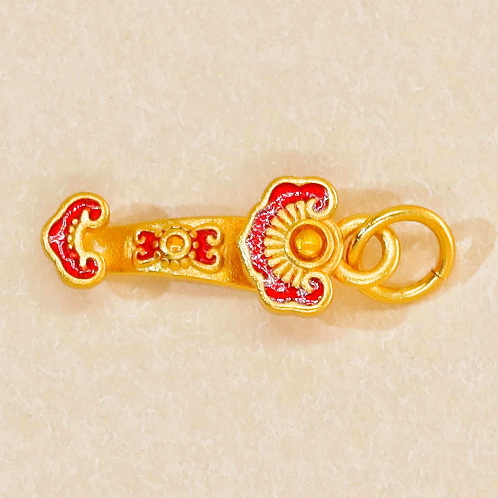 Ruyi Gold Feng Shui Charm – Embrace Luck and Fulfillment