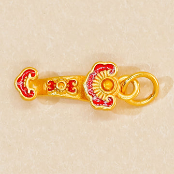 Ruyi Gold Feng Shui Charm – Embrace Luck and Fulfillment