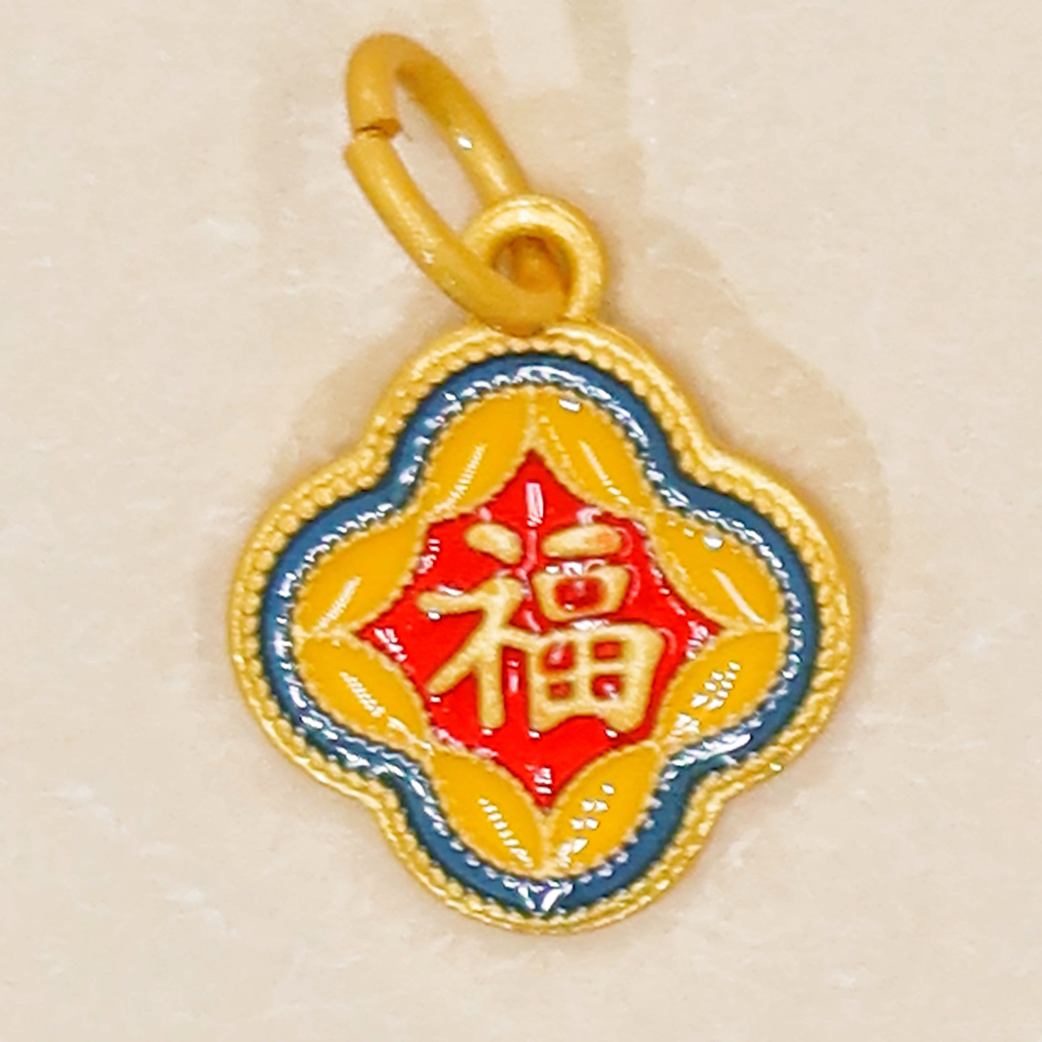 Lucky Fu Gold Charm – Attract Fortune and Joy