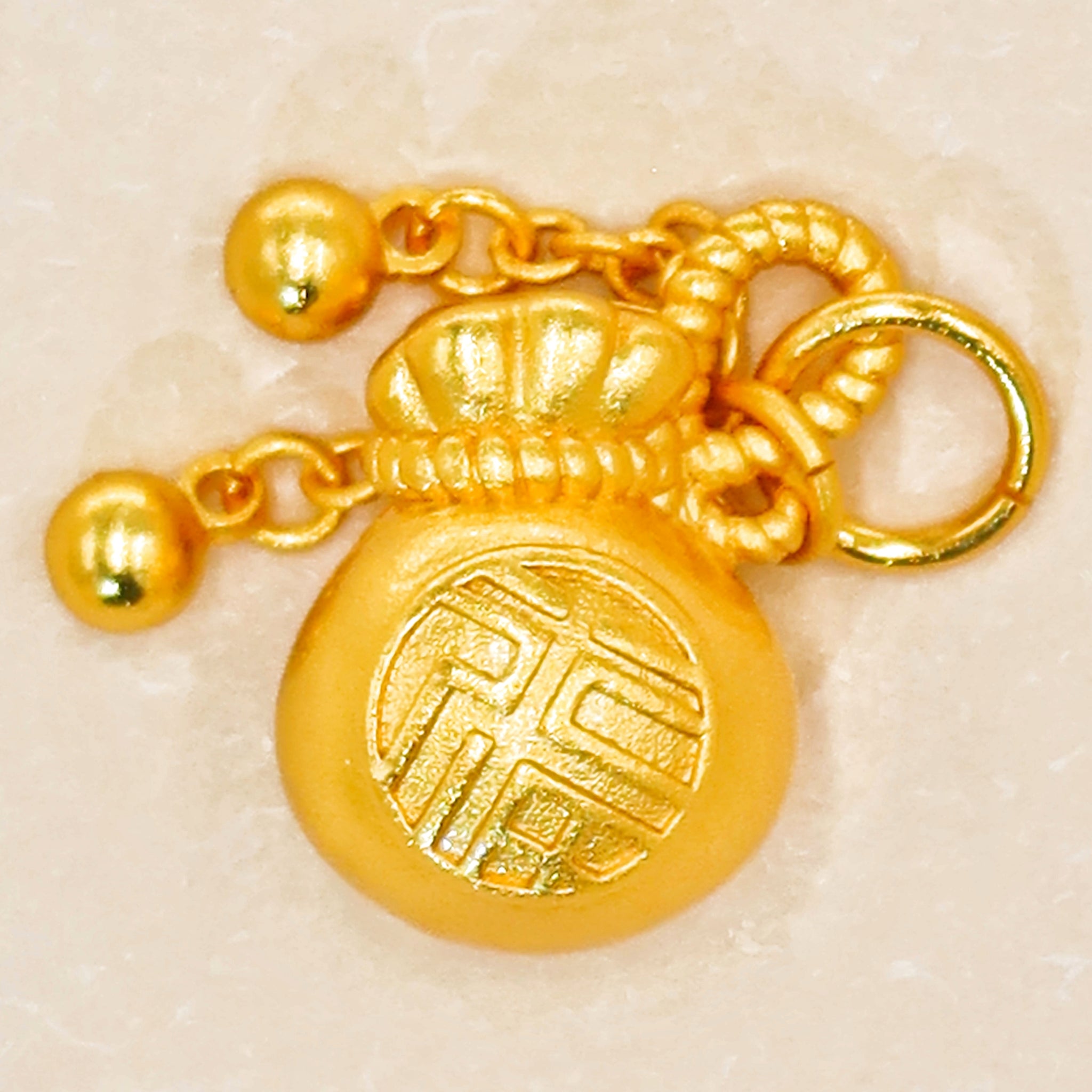 Money Pocket Fu Gold Charm – Embrace Blessings, Fortune, and Prosperity