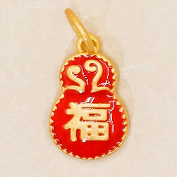 Red Gourd Feng Shui Fu Charm – Embrace Health and Longevity