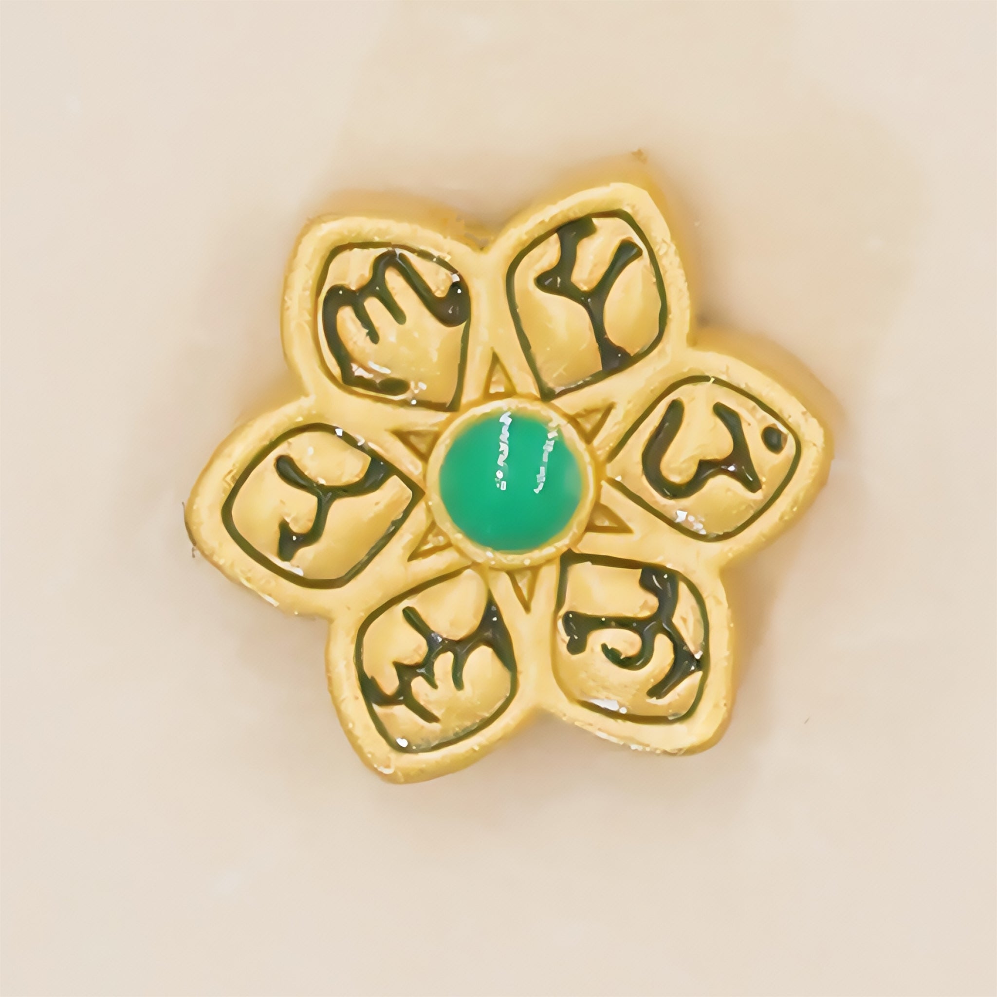 Om Mani Padme Hum Flower Charm – Embrace Purity and Enlightenment