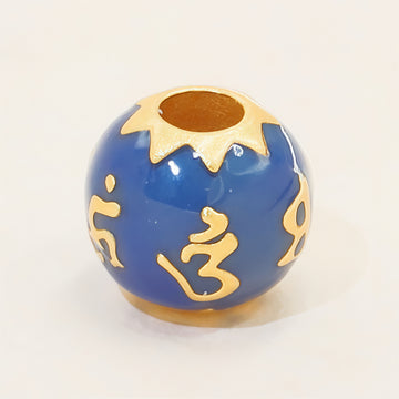 Om Mani Padme Hum Blue Sphere Charm – Embrace Serenity and Divine Energy