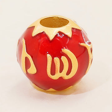 Om Mani Padme Hum Red Sphere Charm – Embrace Passion and Divine Energy