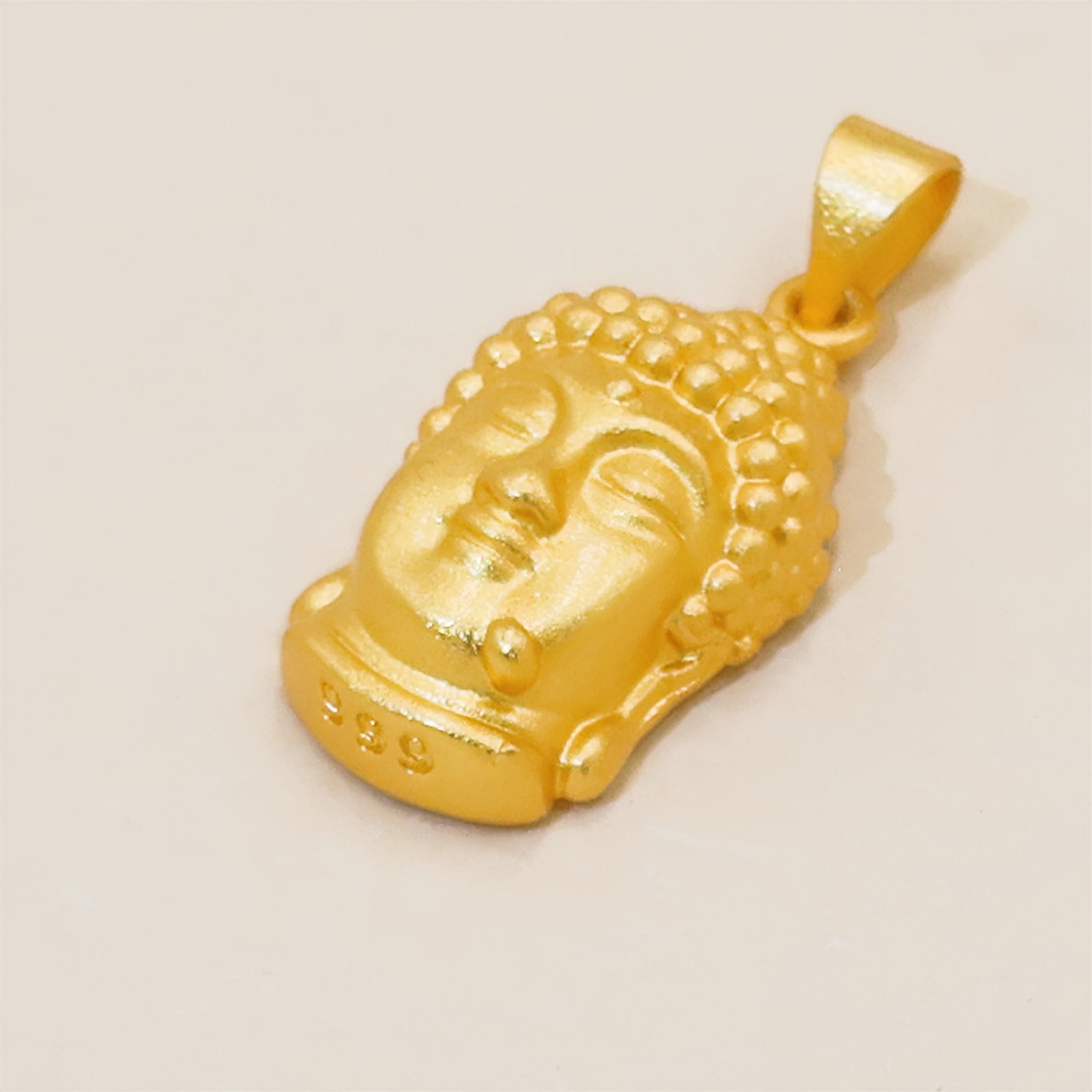 Buddha Head Gold Plating Charm – Embrace Protection, Attract Positive Energy