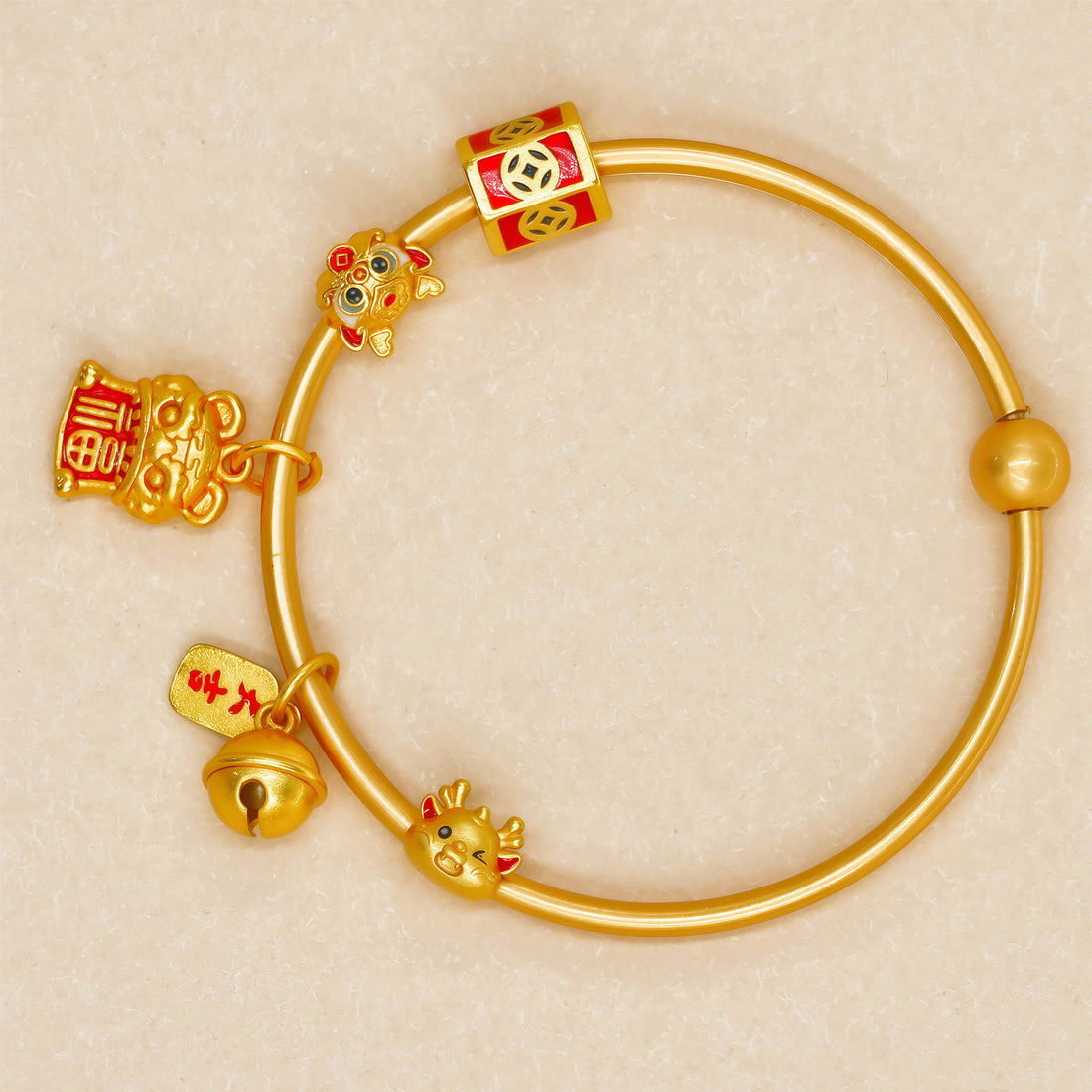 Fortune Dragon Gold Charm – Symbol of Prosperity and Strength