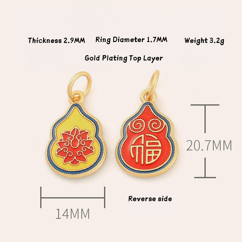 Fortune Gourd Gold Charm – Attract Blessings and Good Fortune